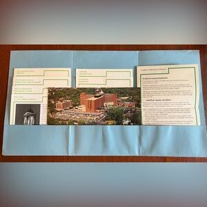 Vintage The Christ Hospital Cincinnati, Ohio admission folder & post card.